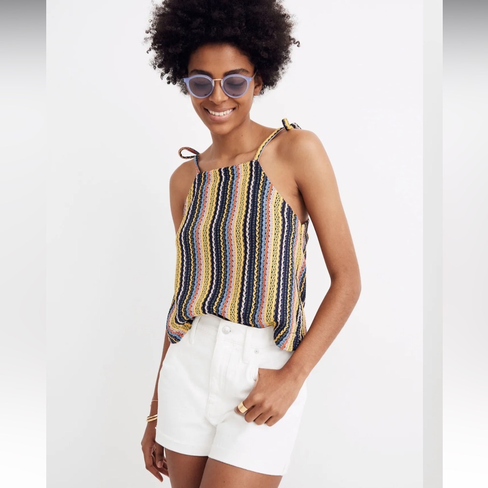 Madewell x Texture and Thread Rainbow Crochet Top
